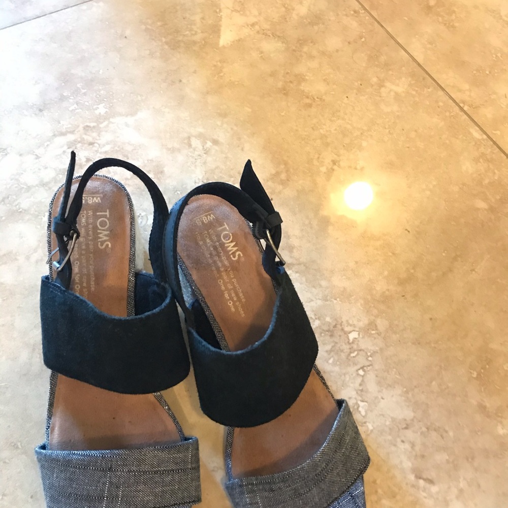 Toms Heeled Sandals 8.5